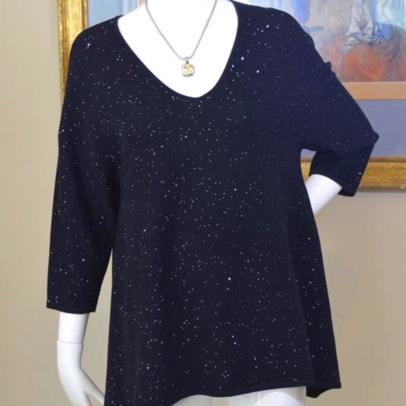 🎄 Holiday Glam ✨ Sparkle season ready! St. John wool V-neck  all wool. - Picture 3 of 11